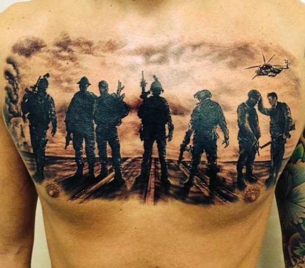 Army-Military Tattoos Design and Ideas For Men – Tattoos Era